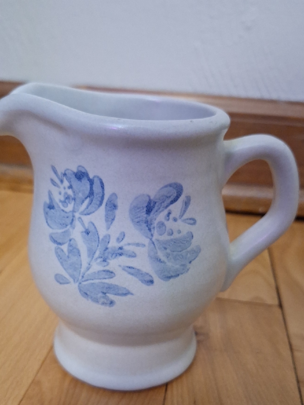 Blue Floral Ceramic Creamer Jug - Unbranded